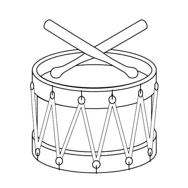 dibujo tambor simples para colorear