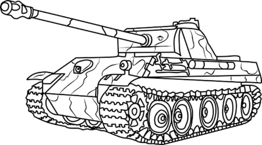 dibujo tanque 3d para imprimir y colorear