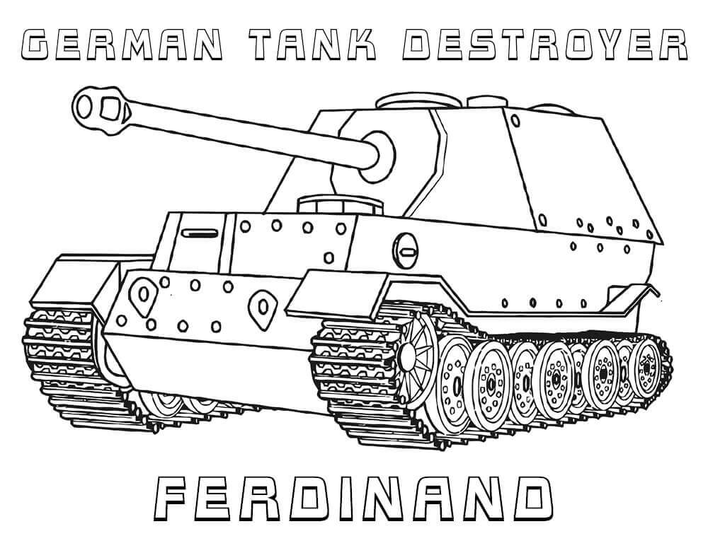 dibujo tanque aleman para imprimir y colorear
