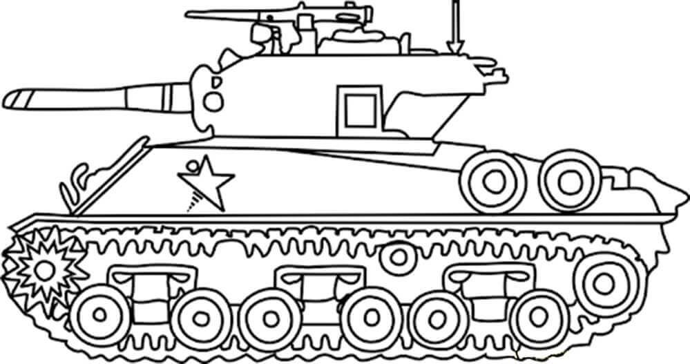 dibujo tanque de vietnam para imprimir y colorear