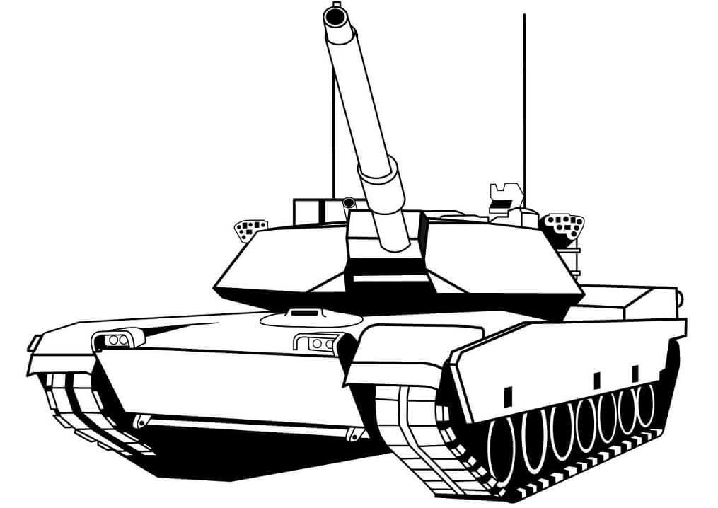 dibujo tanque m1 abrams para imprimir y colorear