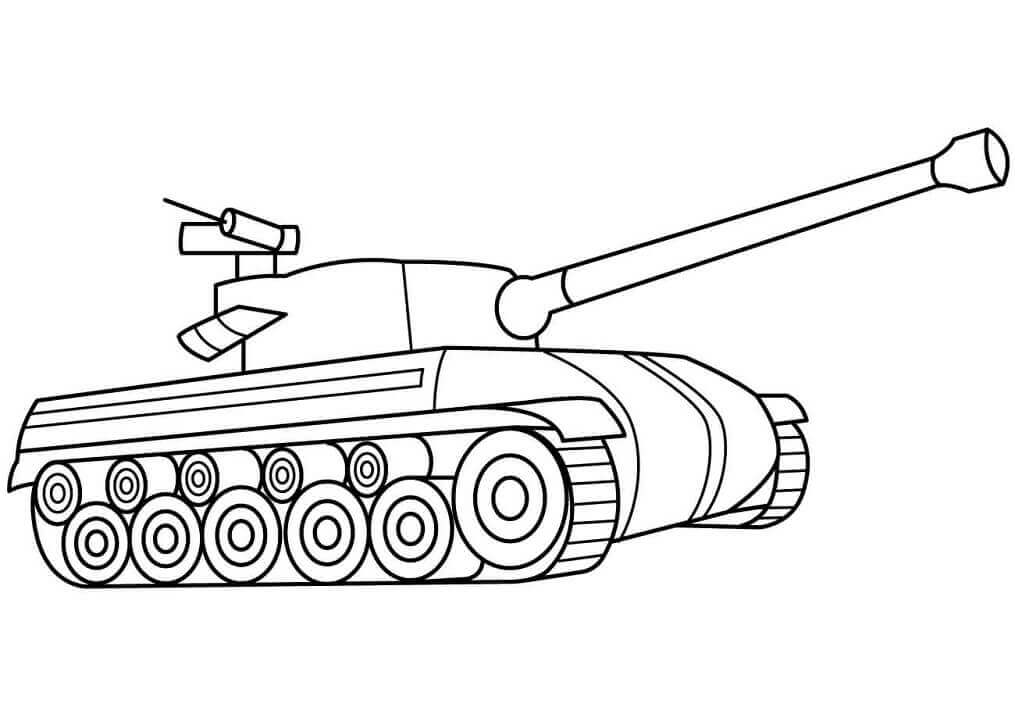 dibujo tanque militar 1 para imprimir y colorear