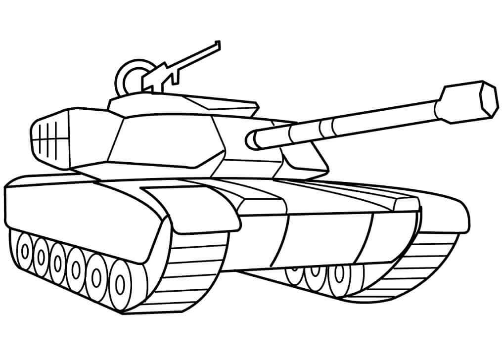 dibujo tanque militar para imprimir y colorear