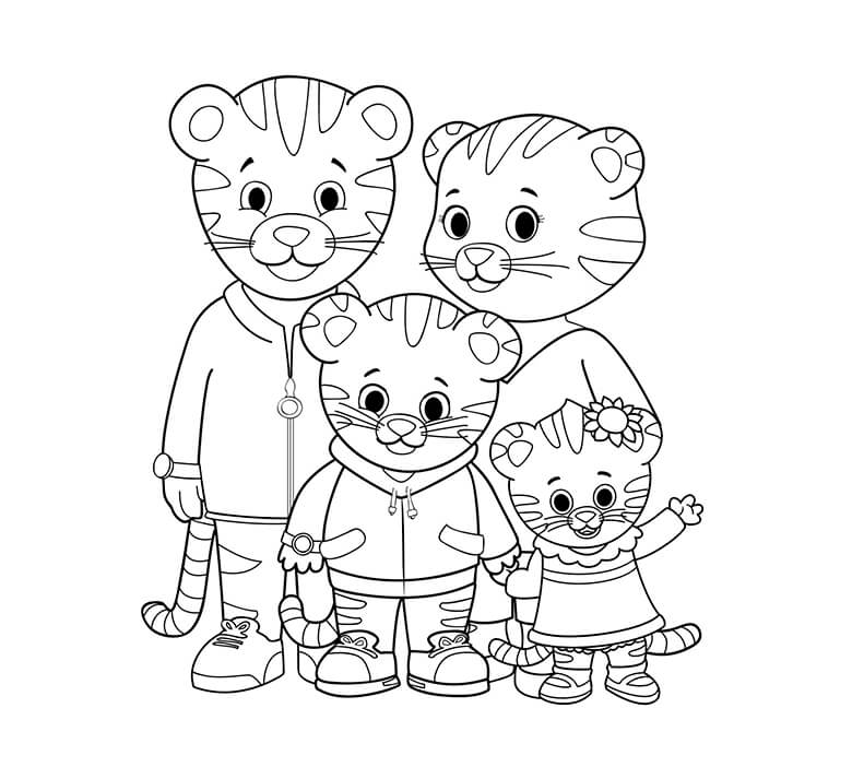 dibujo daniel tigre para colorear