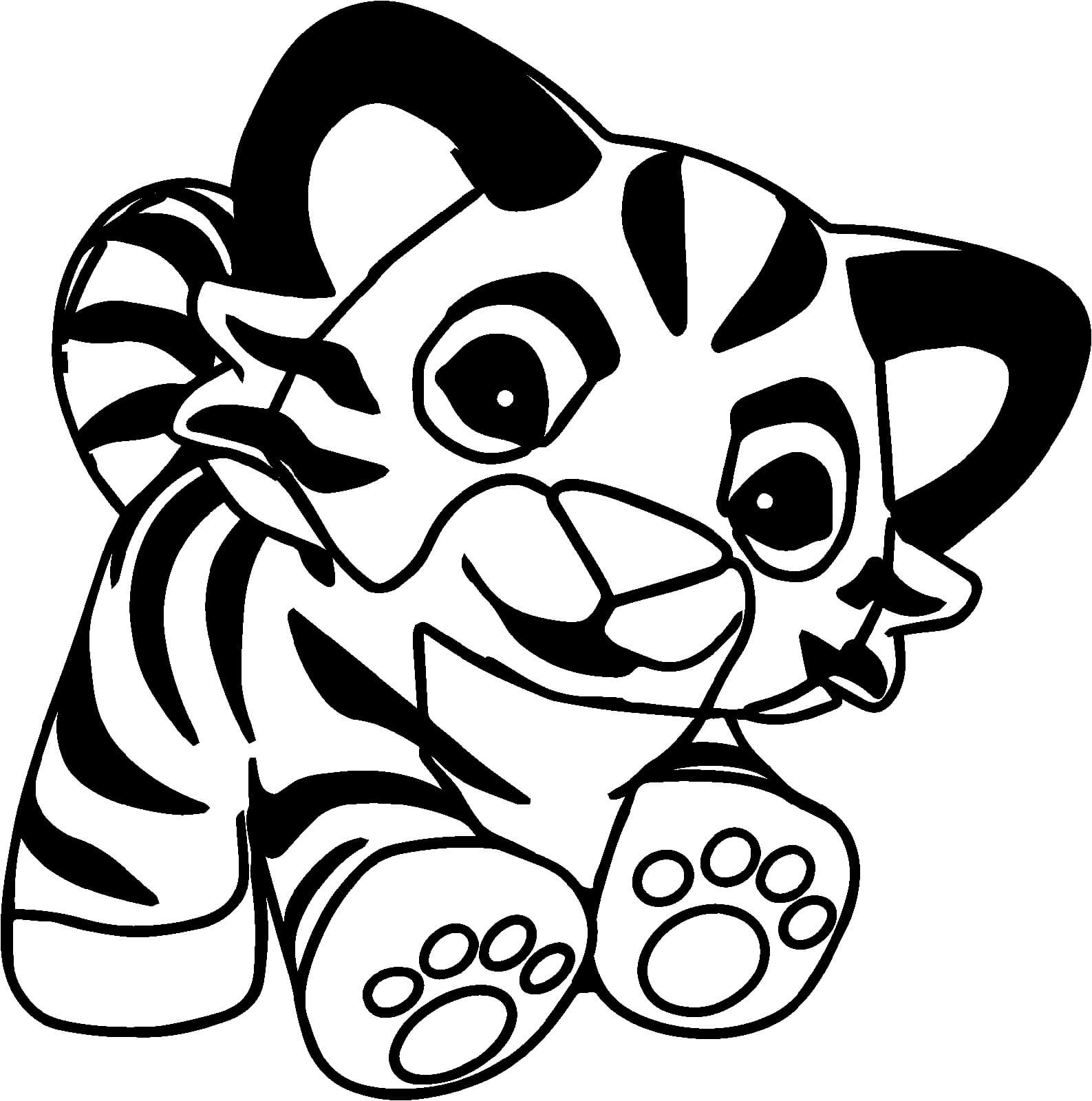 dibujo de tigre para colorear