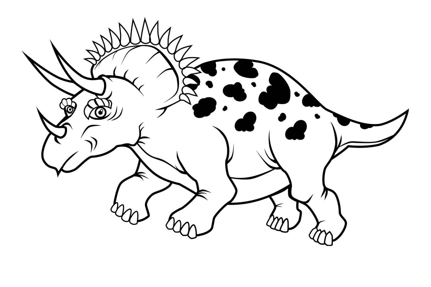 dibujo triceratop agradable para colorear
