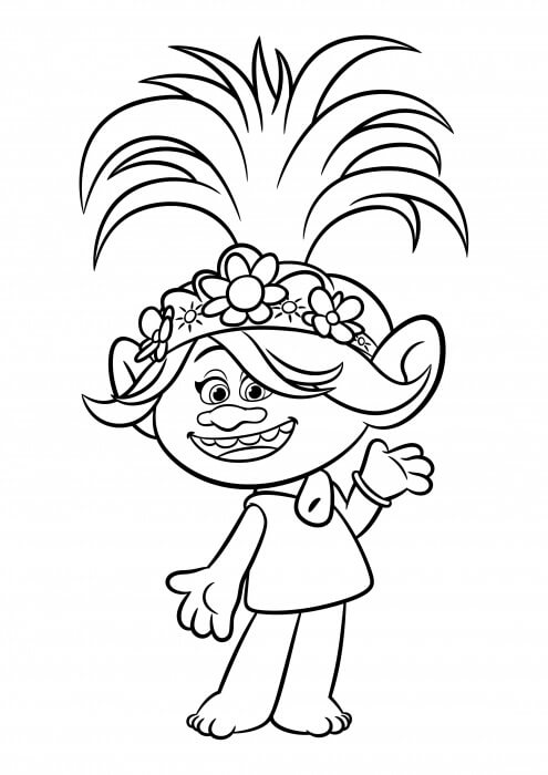 Trolls para Colorear