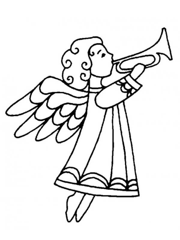 dibujo angulo de una trompeta para colorear