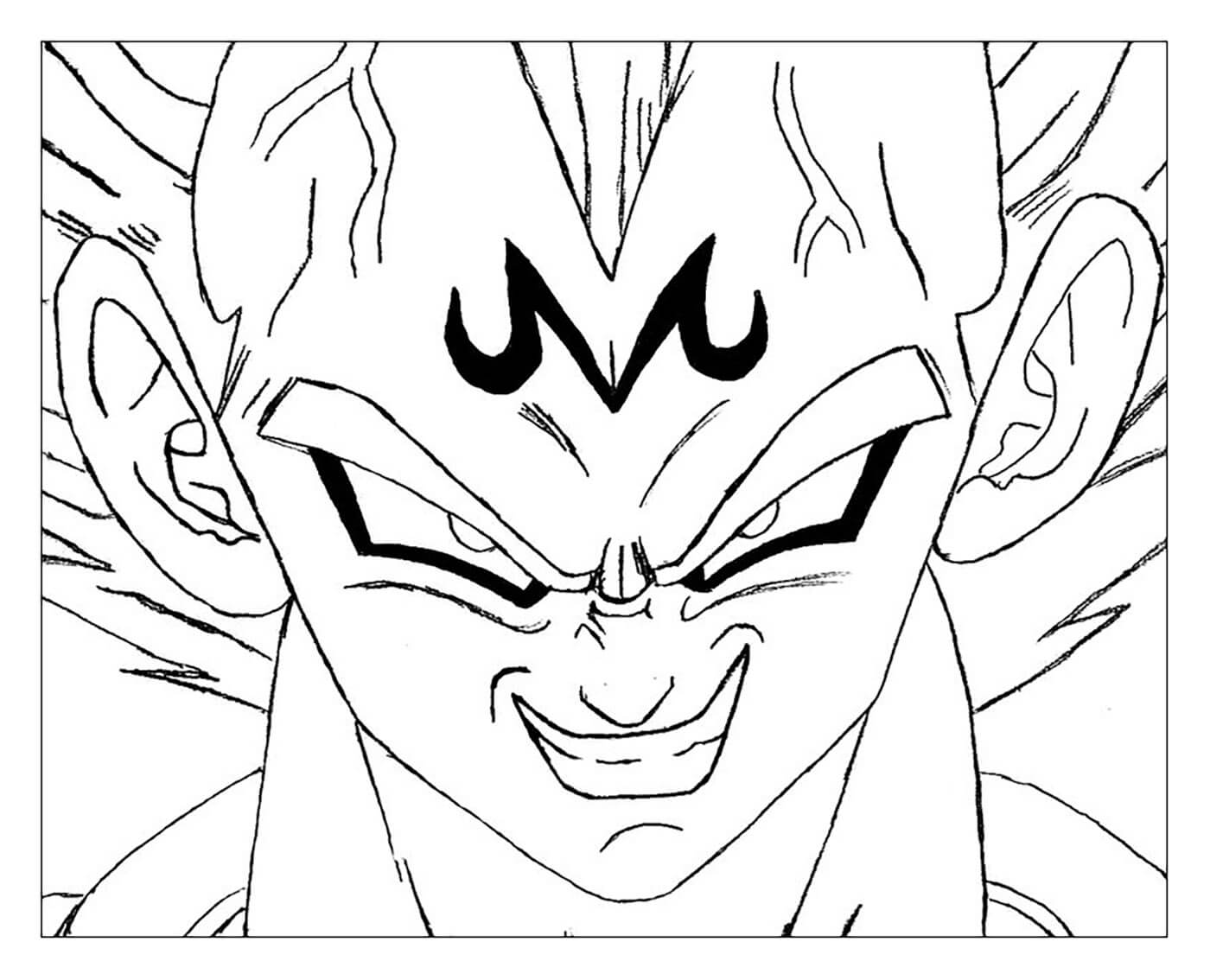 Vegeta para Colorear
