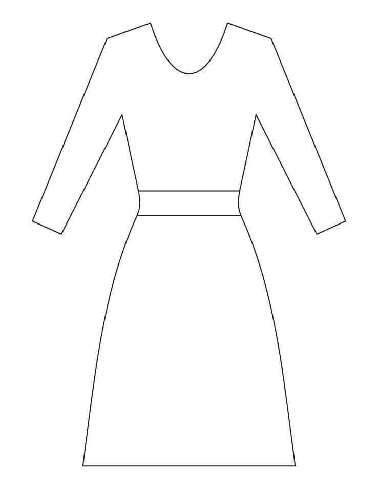 Vestido para Colorear