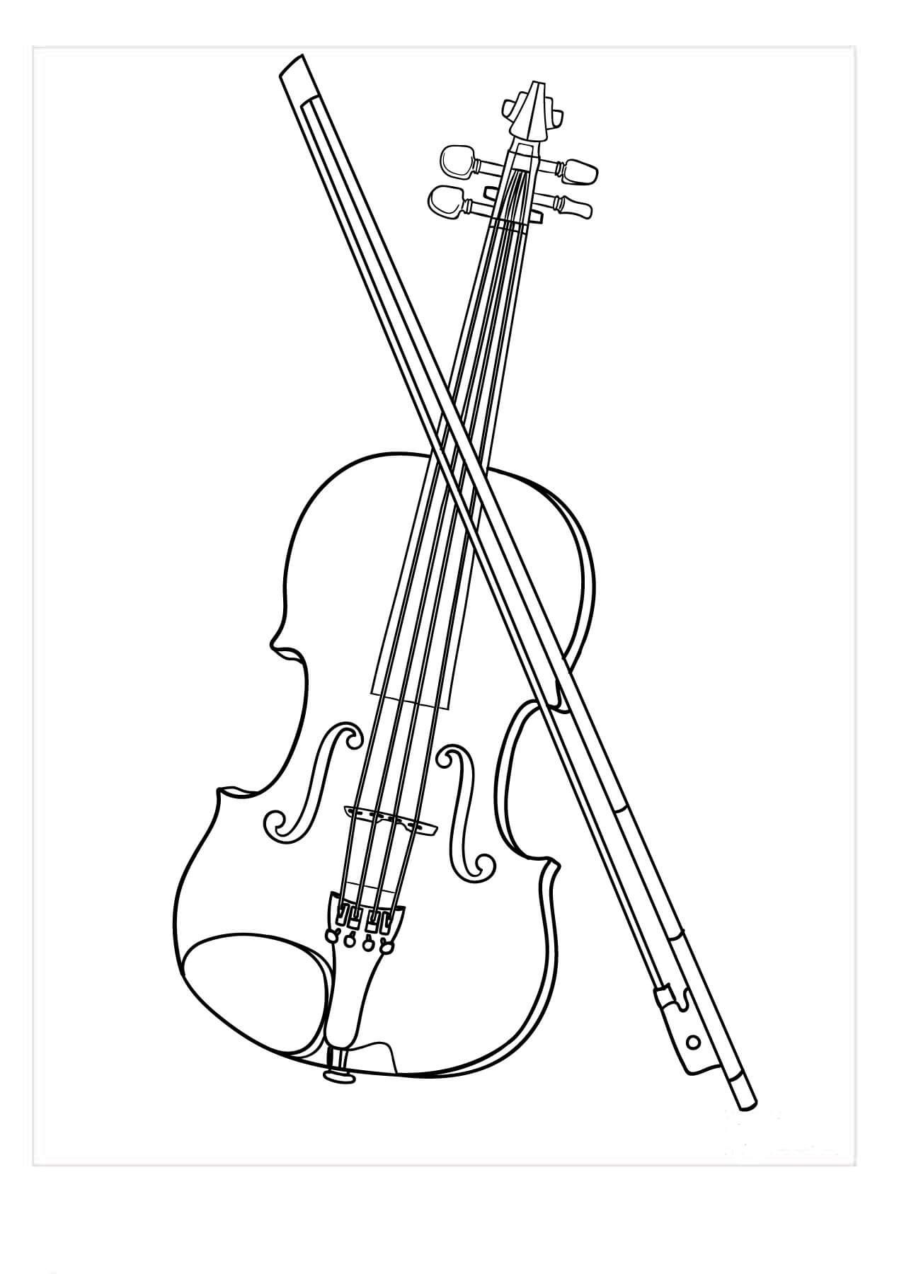 Violín para Colorear